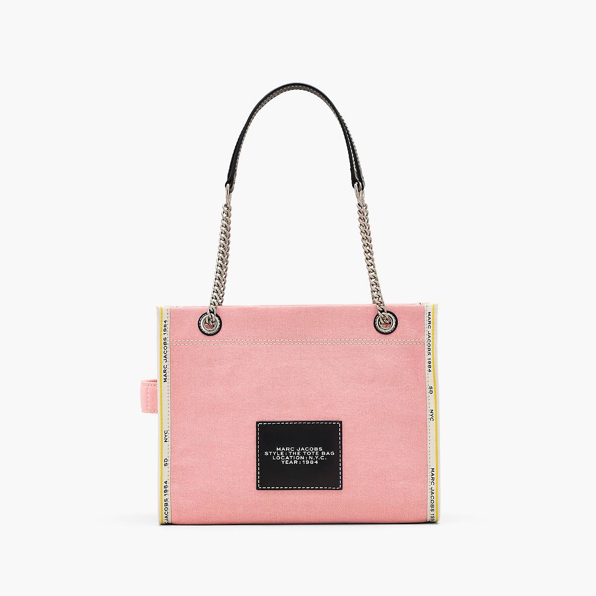 Marc Jacobs Denim Chain Medium Toteväska Dam Rosa | NZK-509386