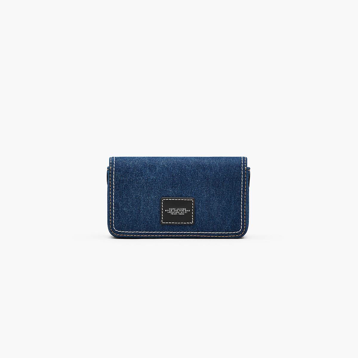 Marc Jacobs Denim Chain Mini Crossbody Väska Dam Mörktvätt | GDF-570649