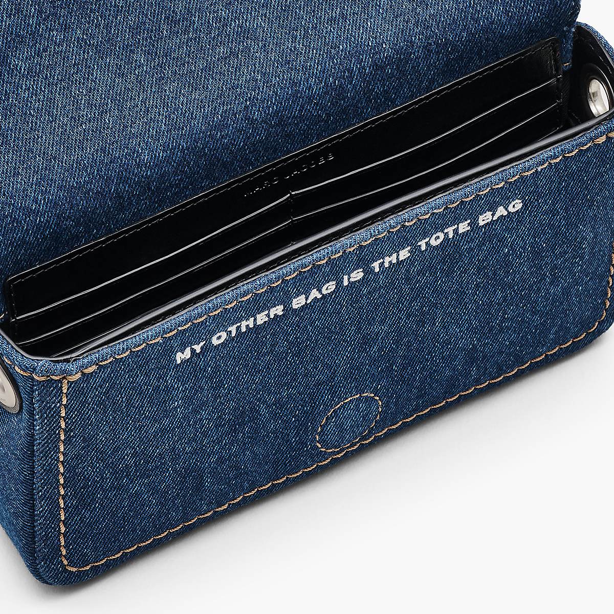 Marc Jacobs Denim Chain Mini Crossbody Väska Dam Mörktvätt | GDF-570649