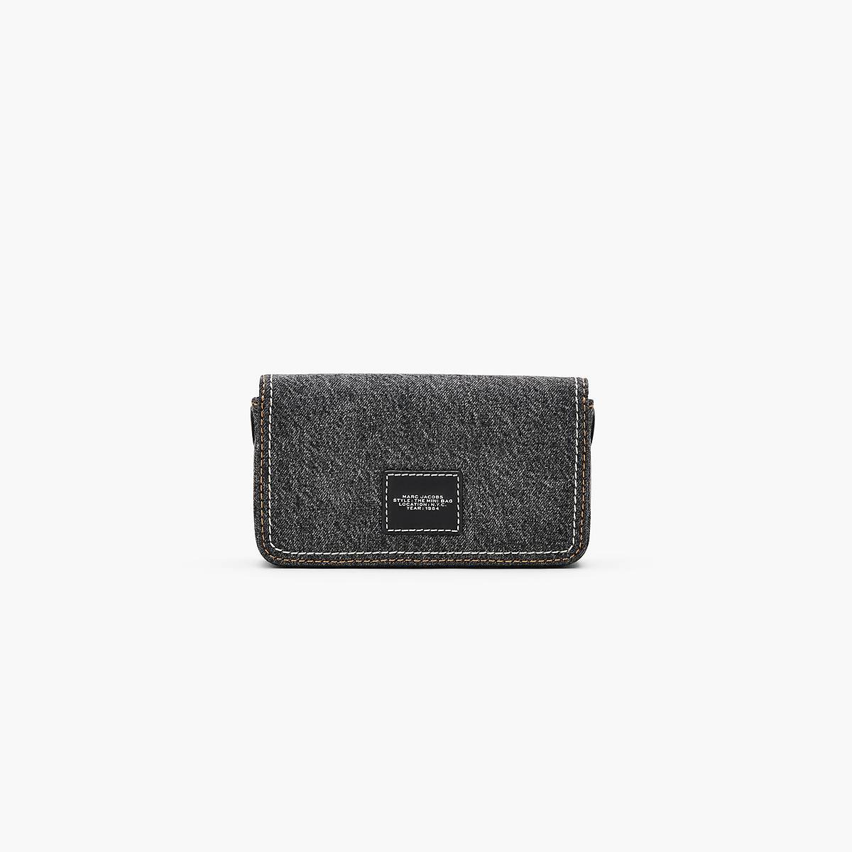 Marc Jacobs Denim Chain Mini Crossbody Väska Dam Svarta Tvätt | GOX-156379