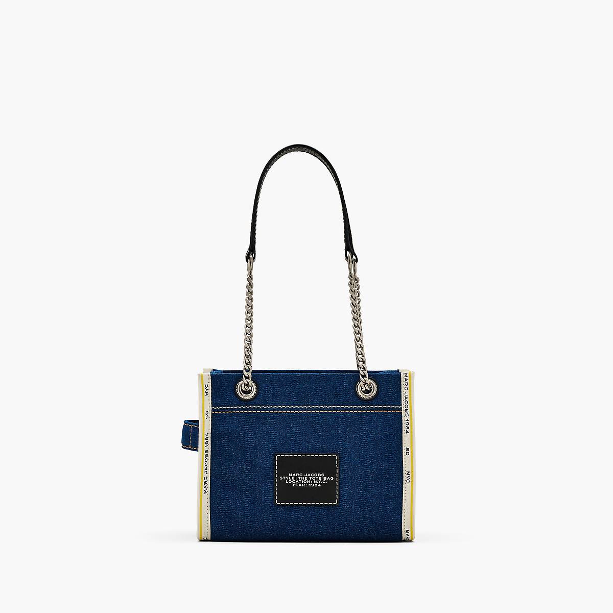 Marc Jacobs Denim Chain Small Toteväska Dam Mörktvätt | HIF-238769