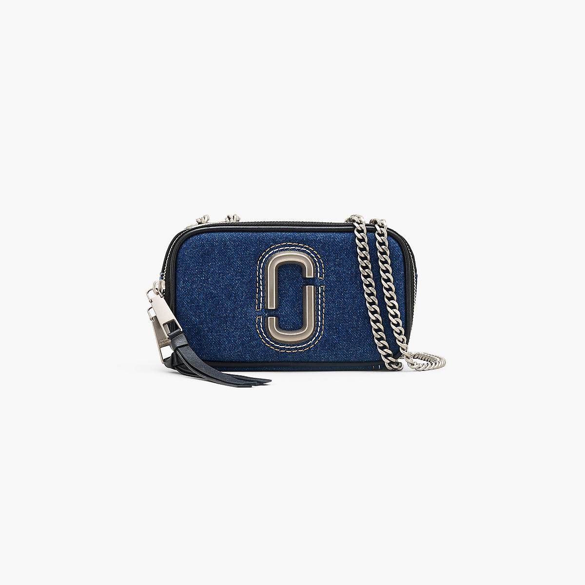 Marc Jacobs Denim Chain Snapshot Väska Dam Mörktvätt | TAV-418526