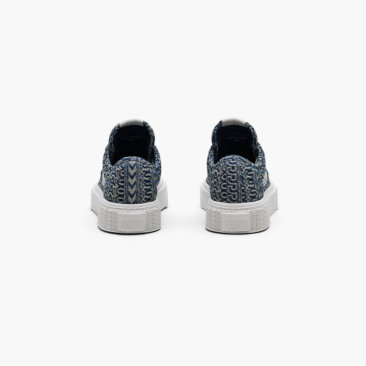 Marc Jacobs Denim Monogram Sneakers Dam Blå | QKW-860291