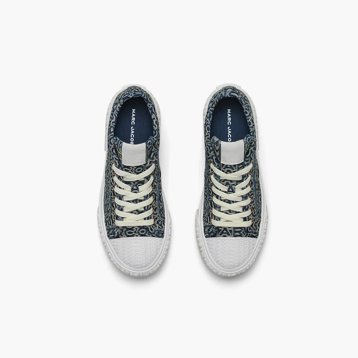 Marc Jacobs Denim Monogram Sneakers Dam Blå | QKW-860291