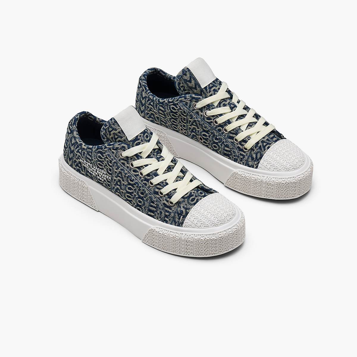 Marc Jacobs Denim Monogram Sneakers Dam Blå | QKW-860291