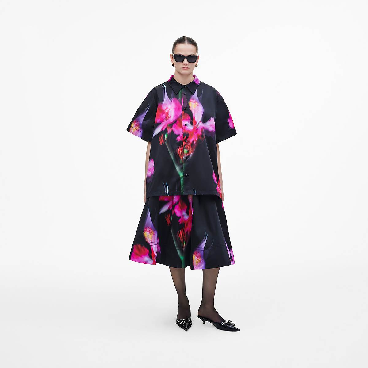 Marc Jacobs Future Floral Oversized Skjorta Dam Svarta Olika Färger | CHU-706584