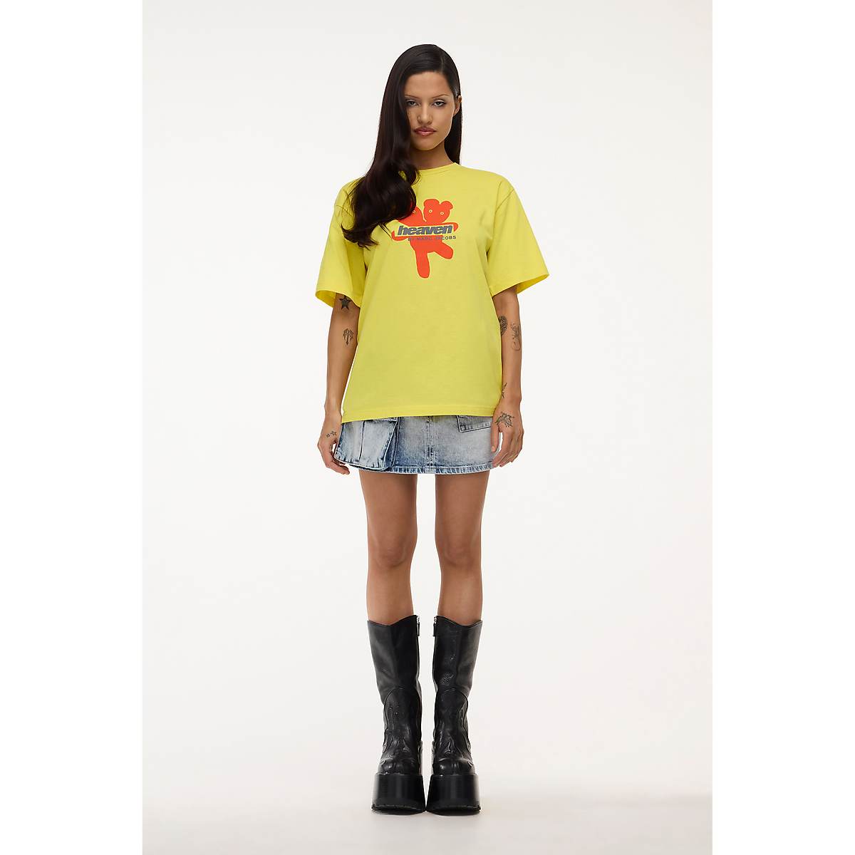 Marc Jacobs Heaven Logo T-Shirt Dam Gula | ICM-253108