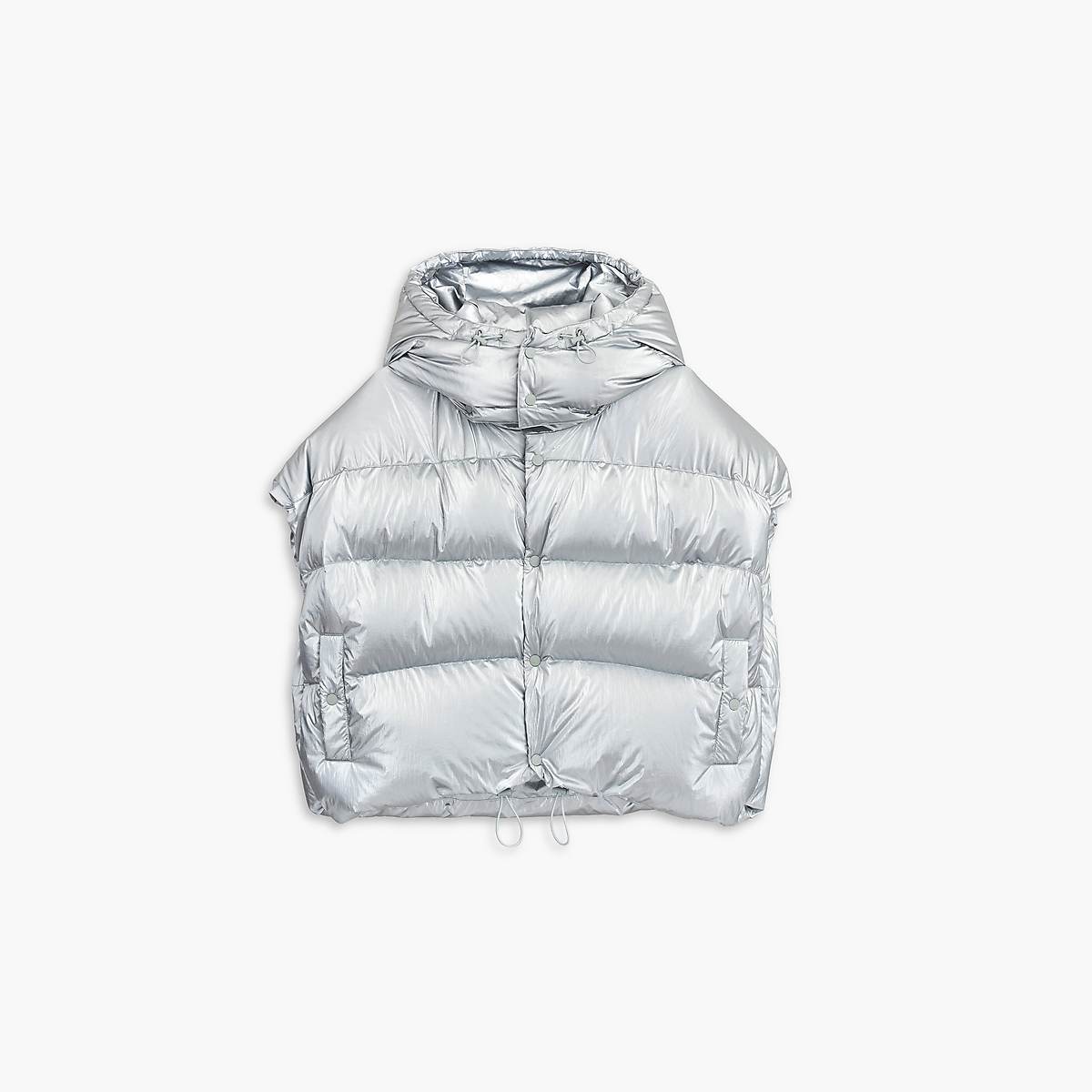 Marc Jacobs Hooded Puffer Väst Dam Silver | HAY-935810