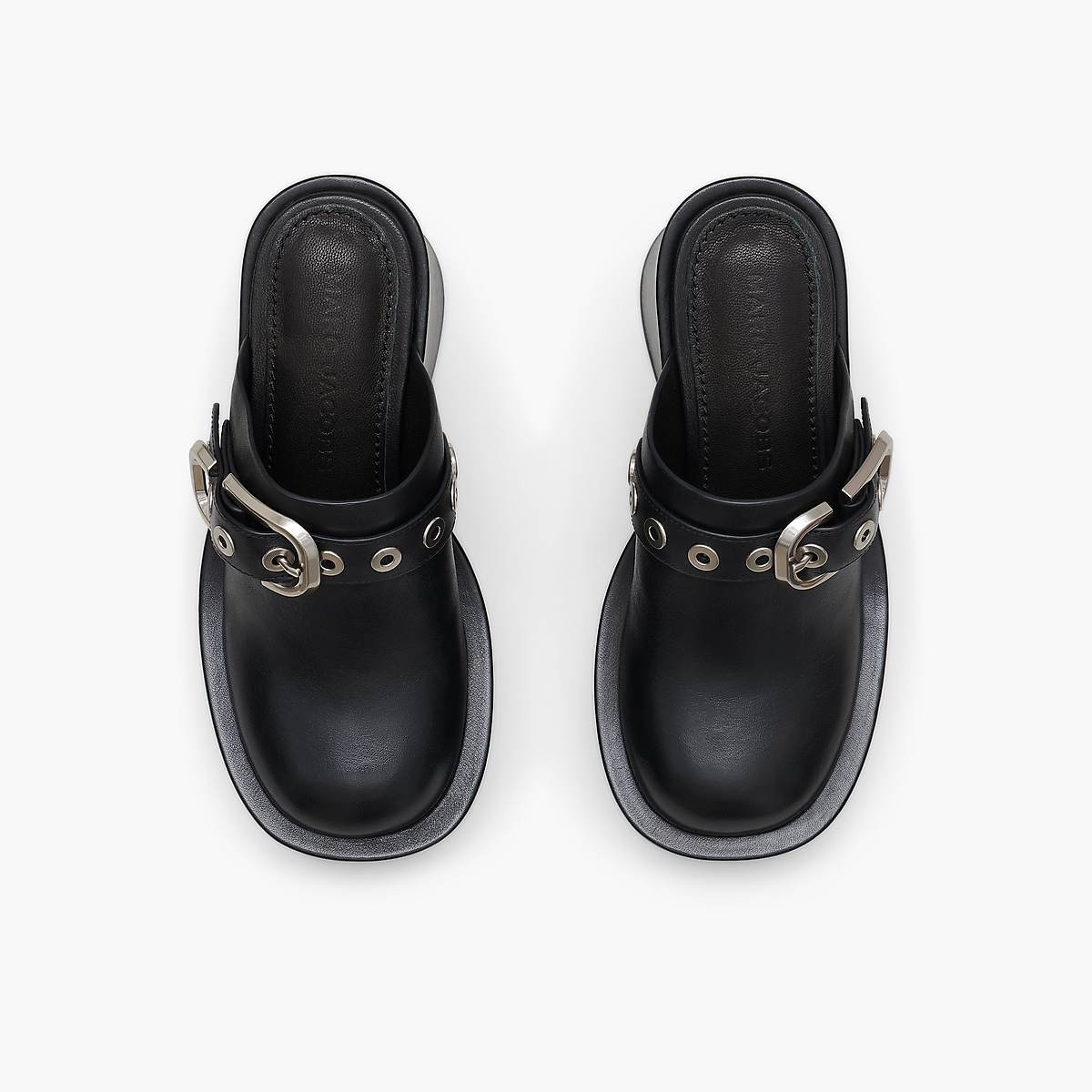 Marc Jacobs J Marc Leather Clog Höga Klackar Dam Svarta | WHB-432698