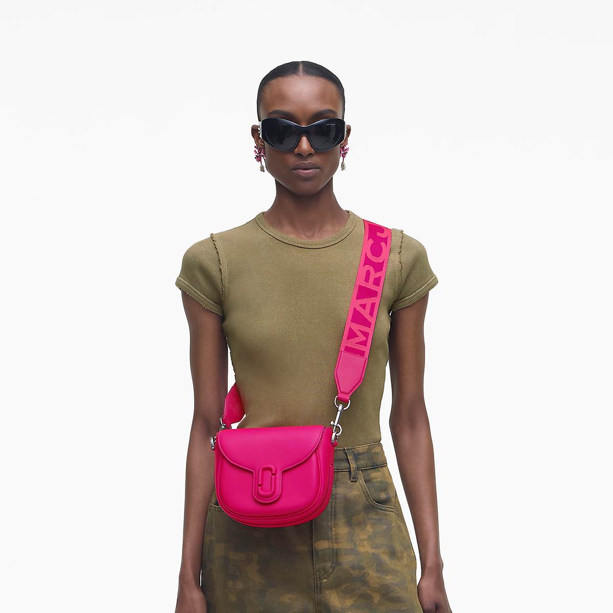 Marc Jacobs J Marc Small Saddle Crossbody Väska Dam Rosa | OVP-026394