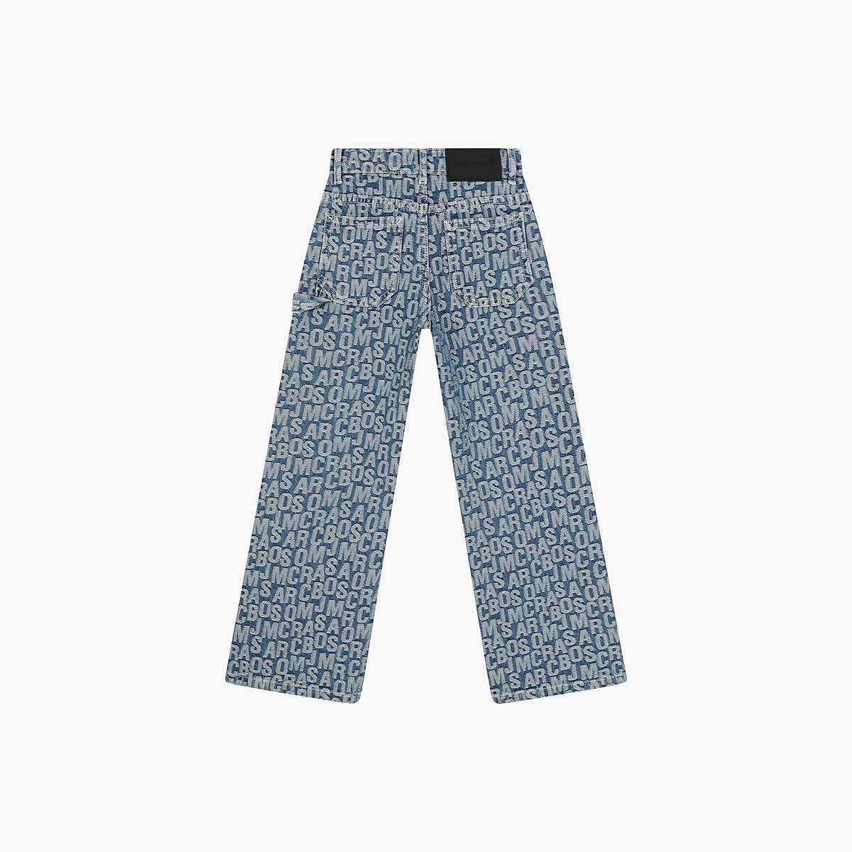 Marc Jacobs Jumbled Monogram Denim Byxor Barn Blå | ZAG-940856