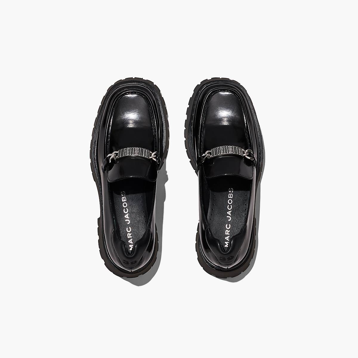 Marc Jacobs Leather Barcode Monogram Loafers Dam Svarta | KIR-072436