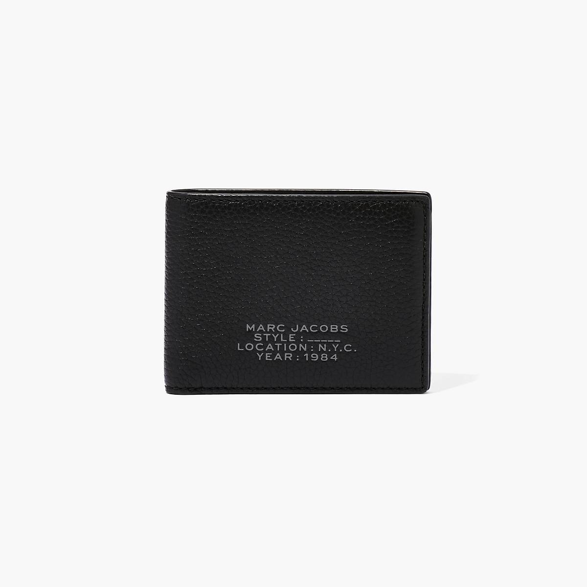 Marc Jacobs Leather Billfold Plånbok Dam Svarta | UYP-217804