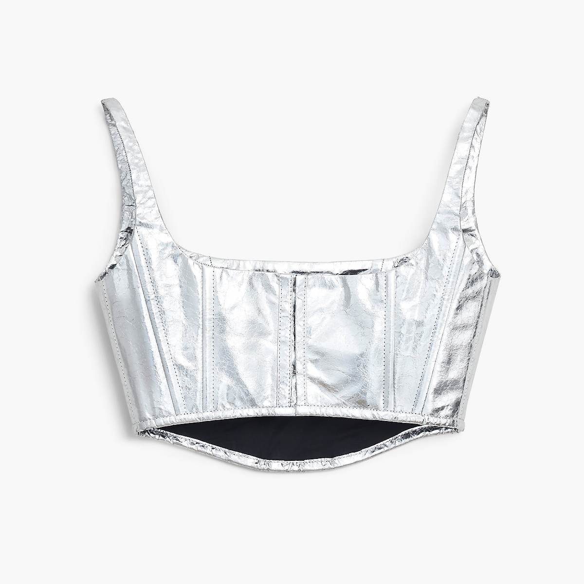 Marc Jacobs Leather Bustier Blast Dam Silver | WKH-754201