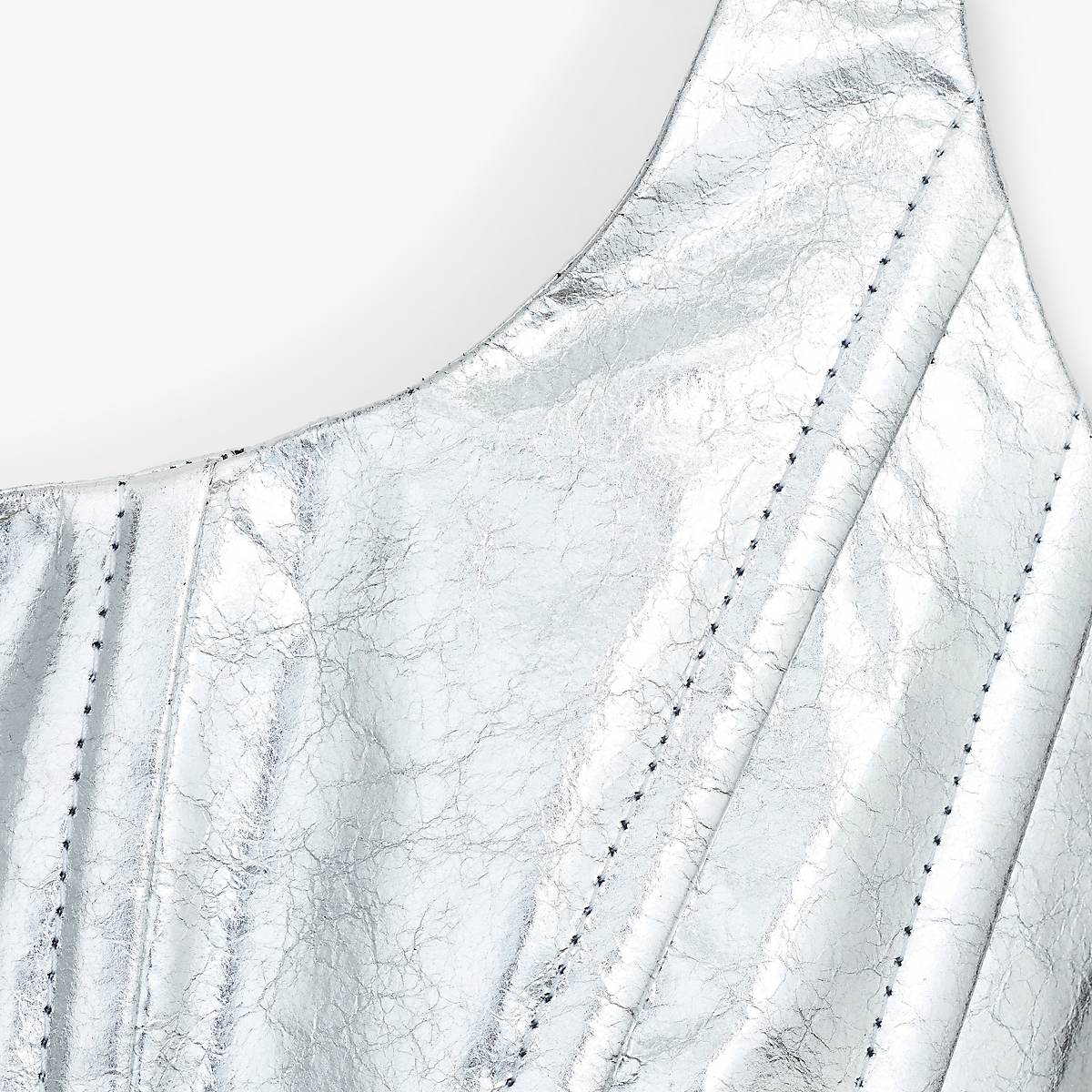 Marc Jacobs Leather Bustier Blast Dam Silver | WKH-754201