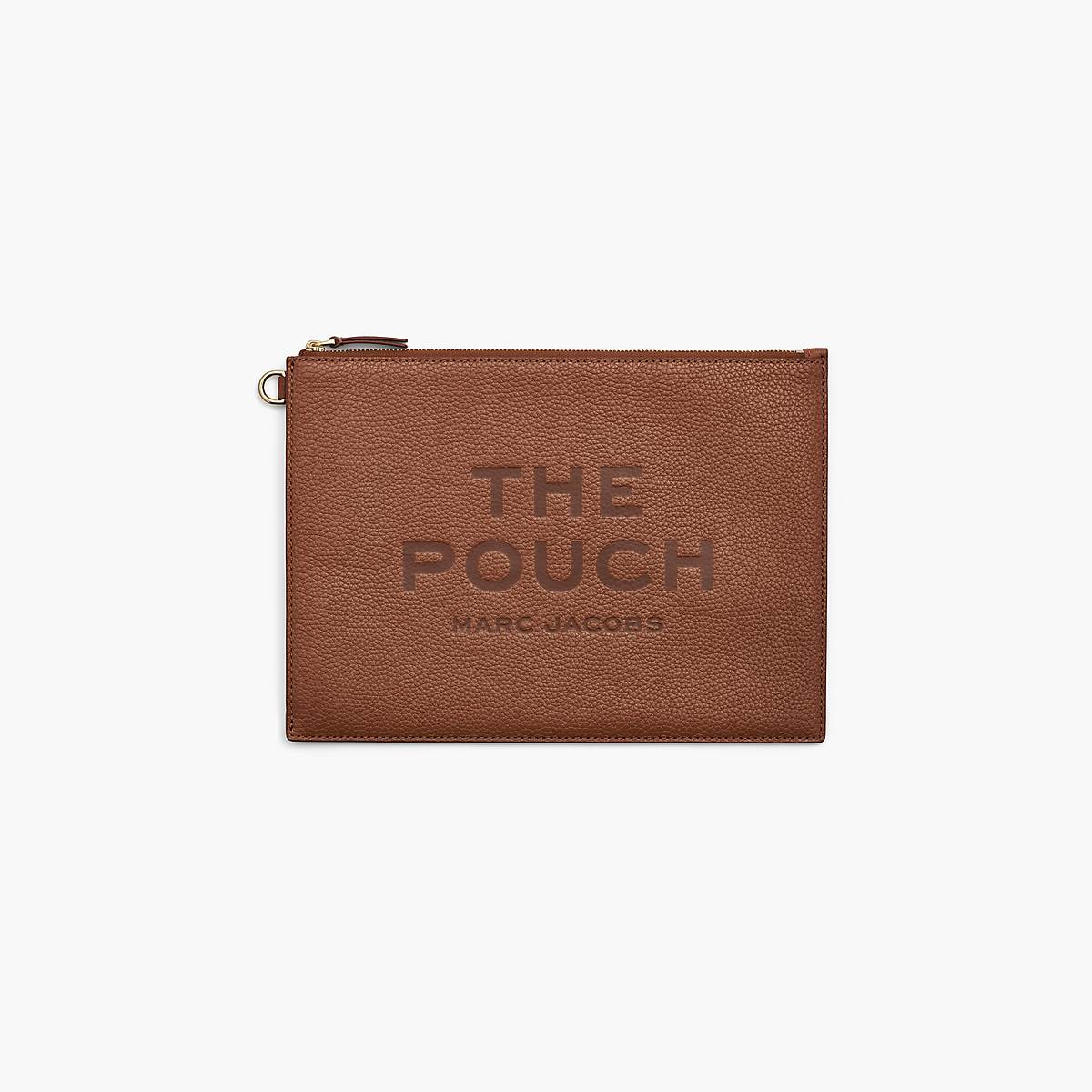 Marc Jacobs Leather Large Pouch Plånbok Dam Bruna | ORY-803294