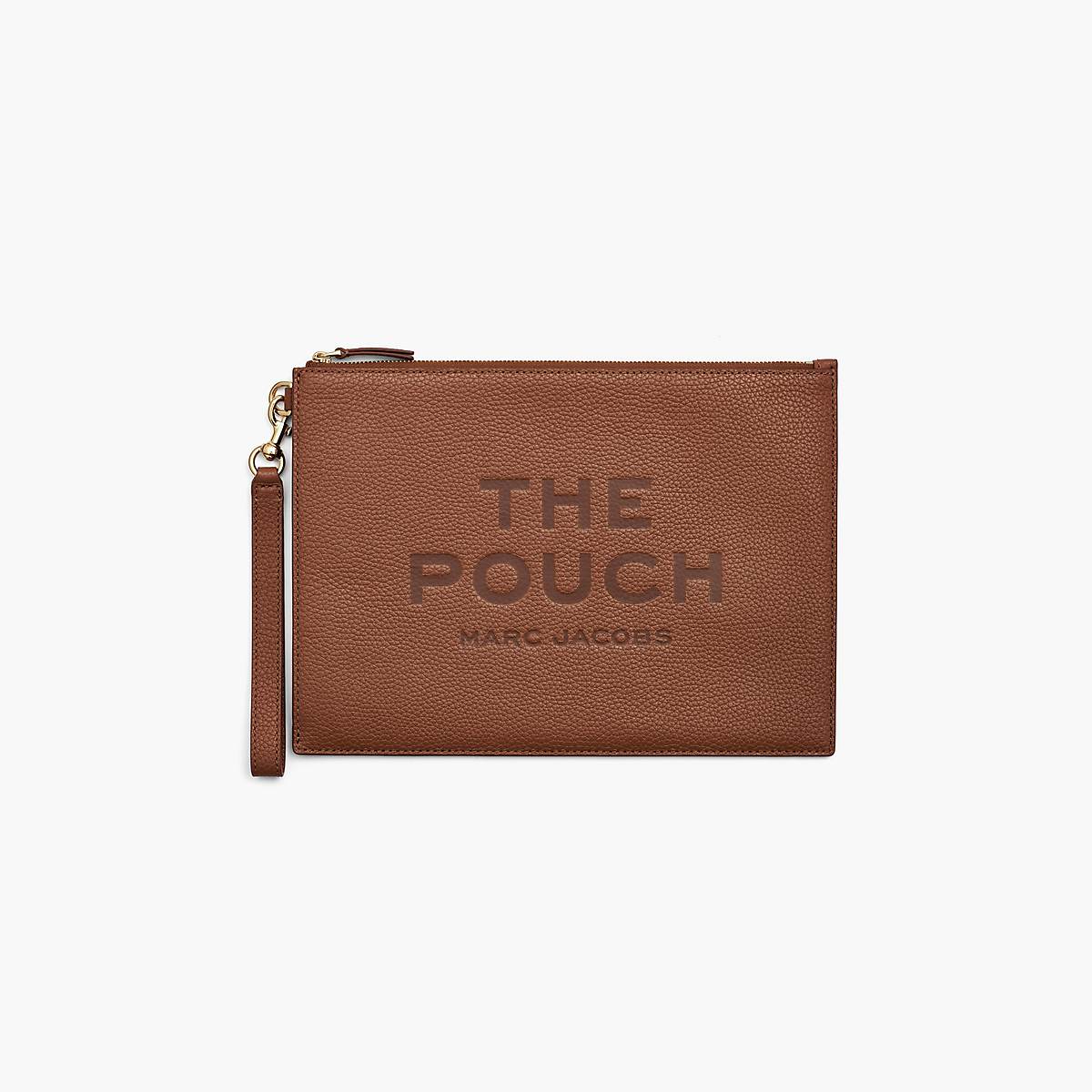 Marc Jacobs Leather Large Pouch Plånbok Dam Bruna | ORY-803294