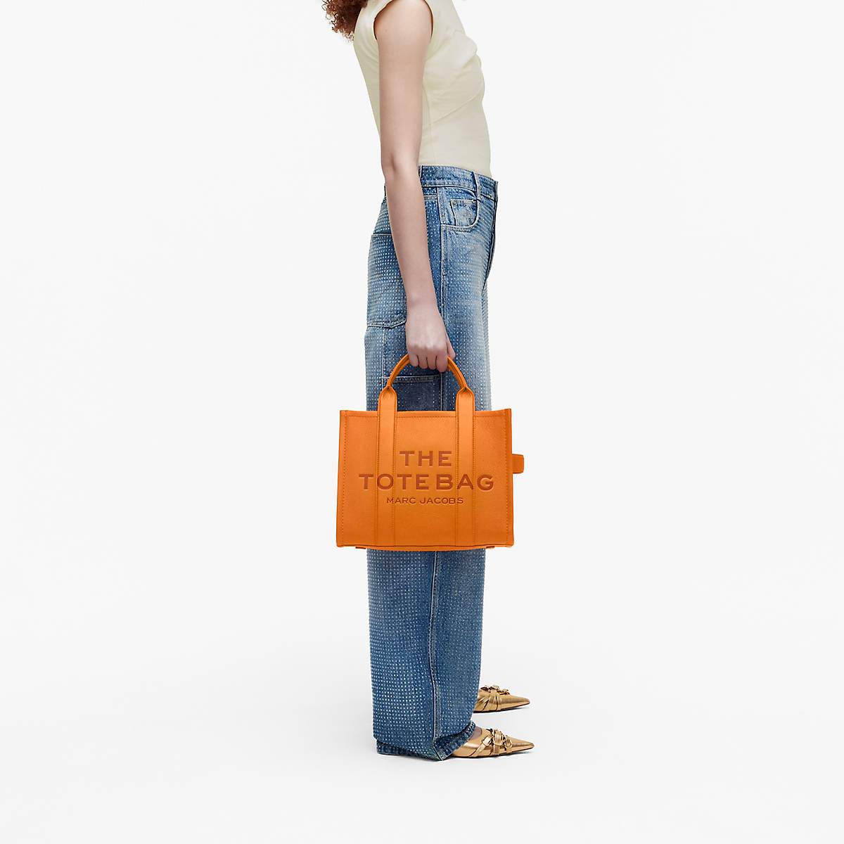 Marc Jacobs Leather Medium Toteväska Dam Orange | QXV-950321