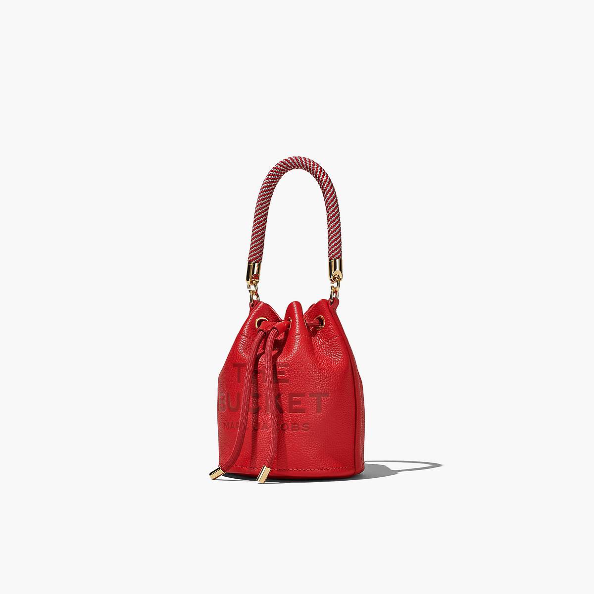 Marc Jacobs Leather Mini Bucket Väska Dam Röda | YWV-780921