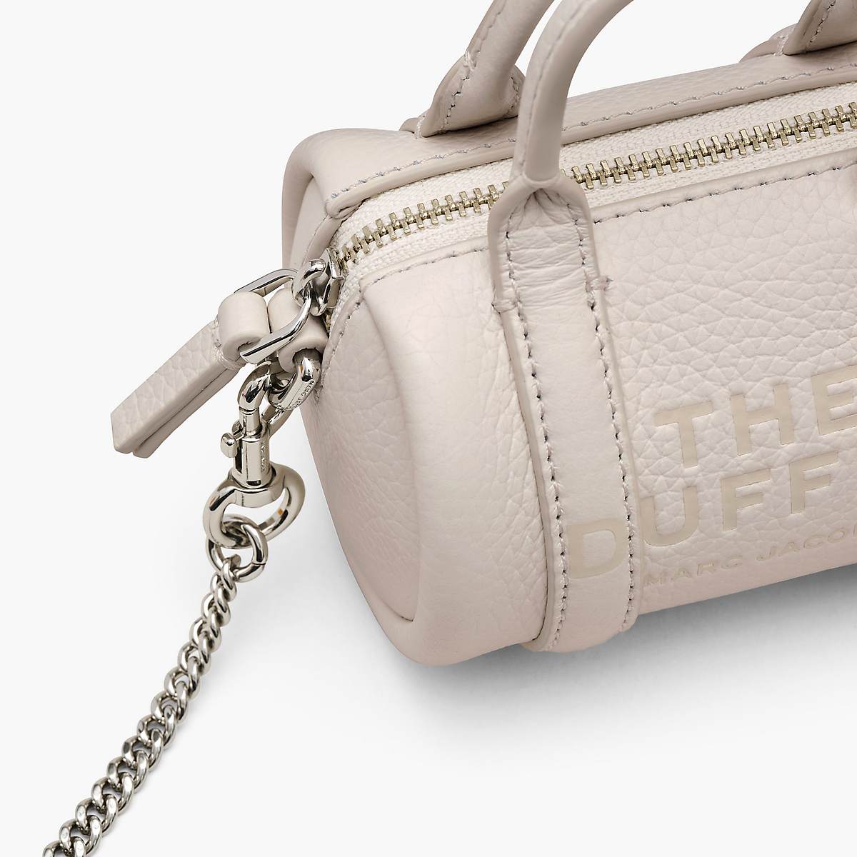 Marc Jacobs Leather Nano Duffle Crossbody Väska Dam Silver | DHS-582674