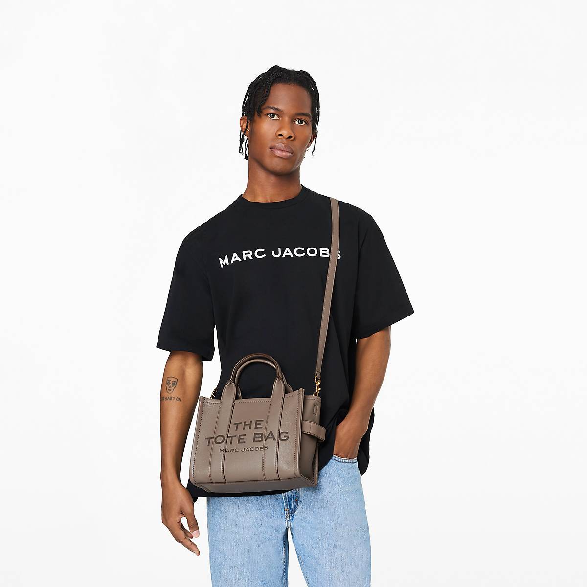 Marc Jacobs Leather Small Toteväska Dam Ljusgrå | DBH-371504