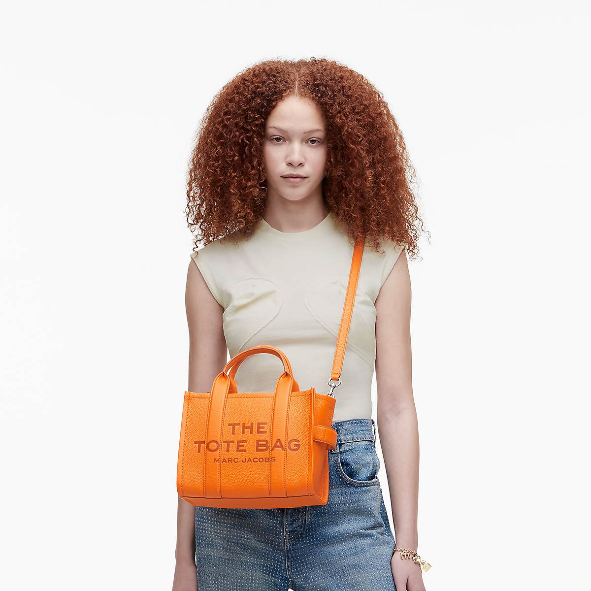 Marc Jacobs Leather Small Toteväska Dam Orange | EQD-892536