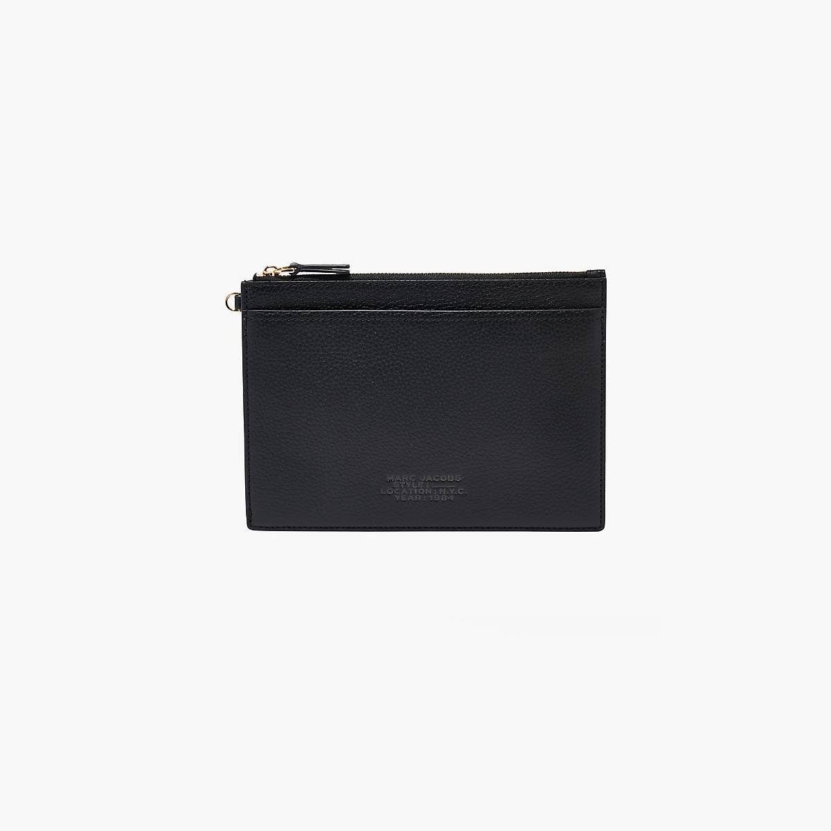 Marc Jacobs Leather Small Wristlet Plånbok Dam Svarta | CAB-807546