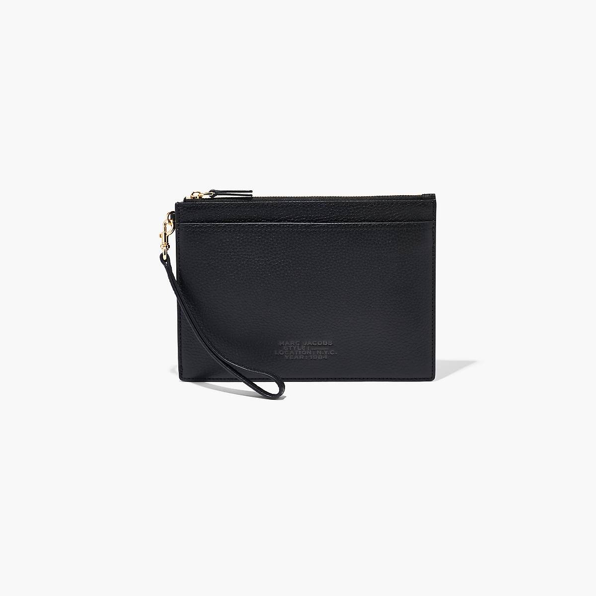 Marc Jacobs Leather Small Wristlet Plånbok Dam Svarta | CAB-807546