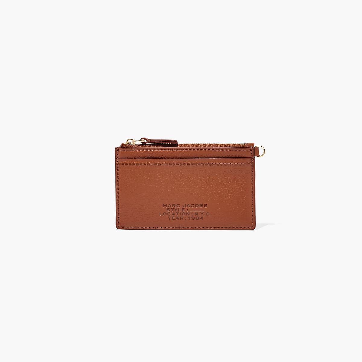 Marc Jacobs Leather Top Zip Wristlet Plånbok Dam Bruna | RMU-895743