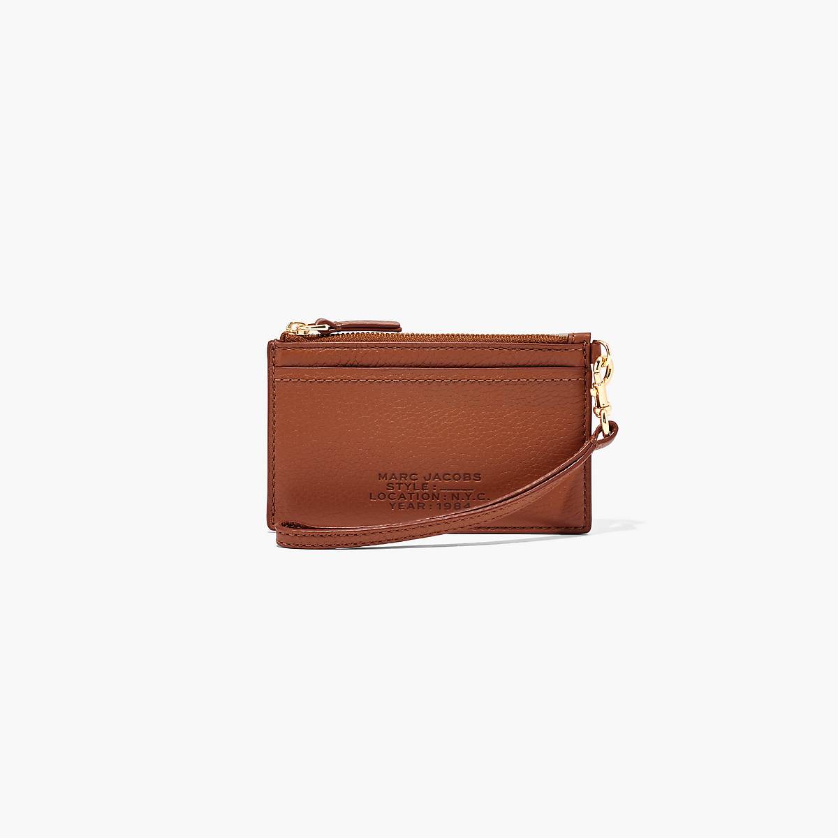 Marc Jacobs Leather Top Zip Wristlet Plånbok Dam Bruna | RMU-895743