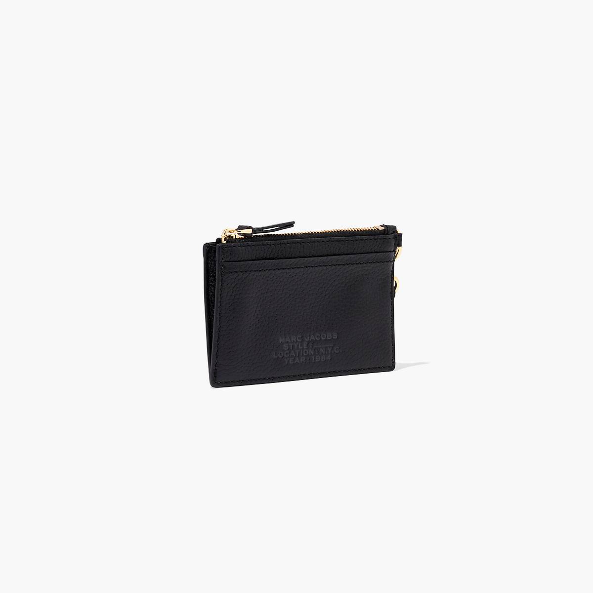 Marc Jacobs Leather Top Zip Wristlet Plånbok Dam Svarta | EQB-678302