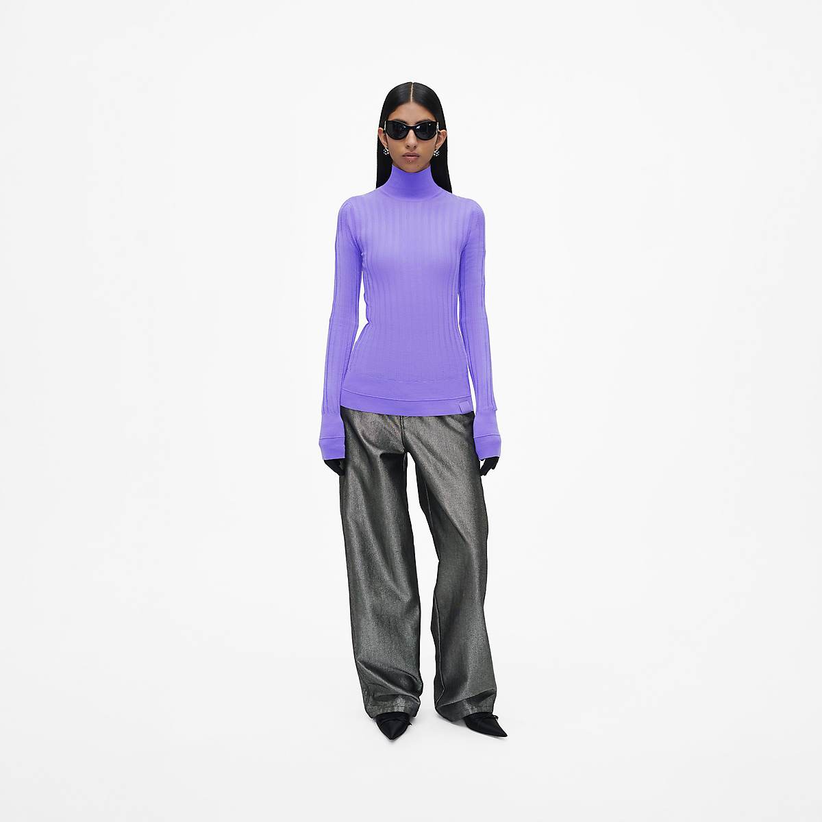 Marc Jacobs Lightweight Ribbed Turtleneck Blast Dam Lavendel | YFH-863127