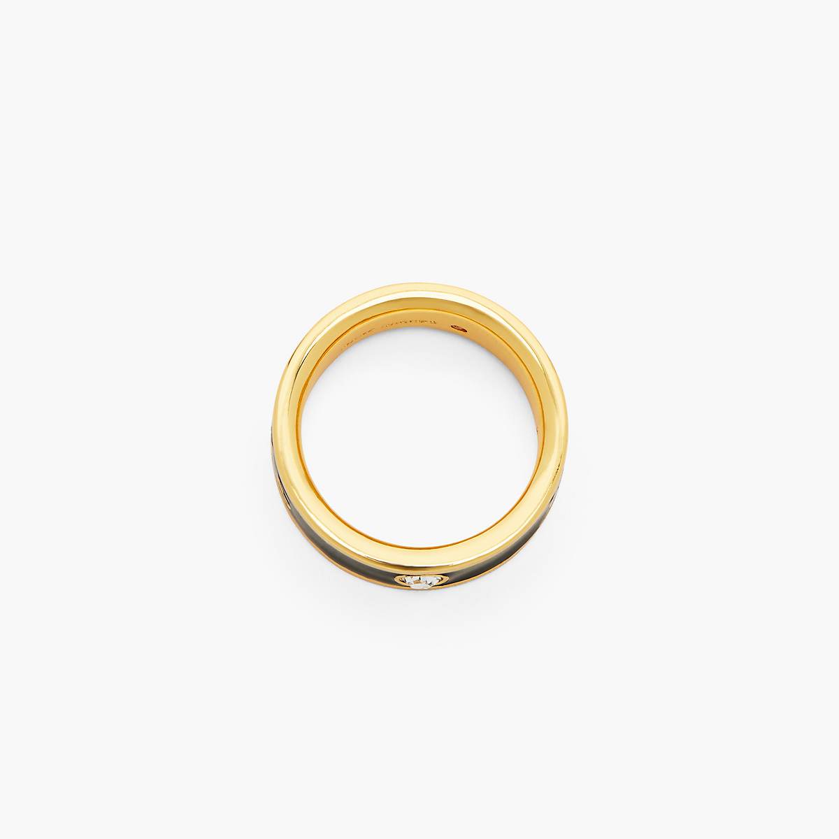 Marc Jacobs Marc Jacobs Enamel Ringar Dam Guld Svarta | ZRW-673258