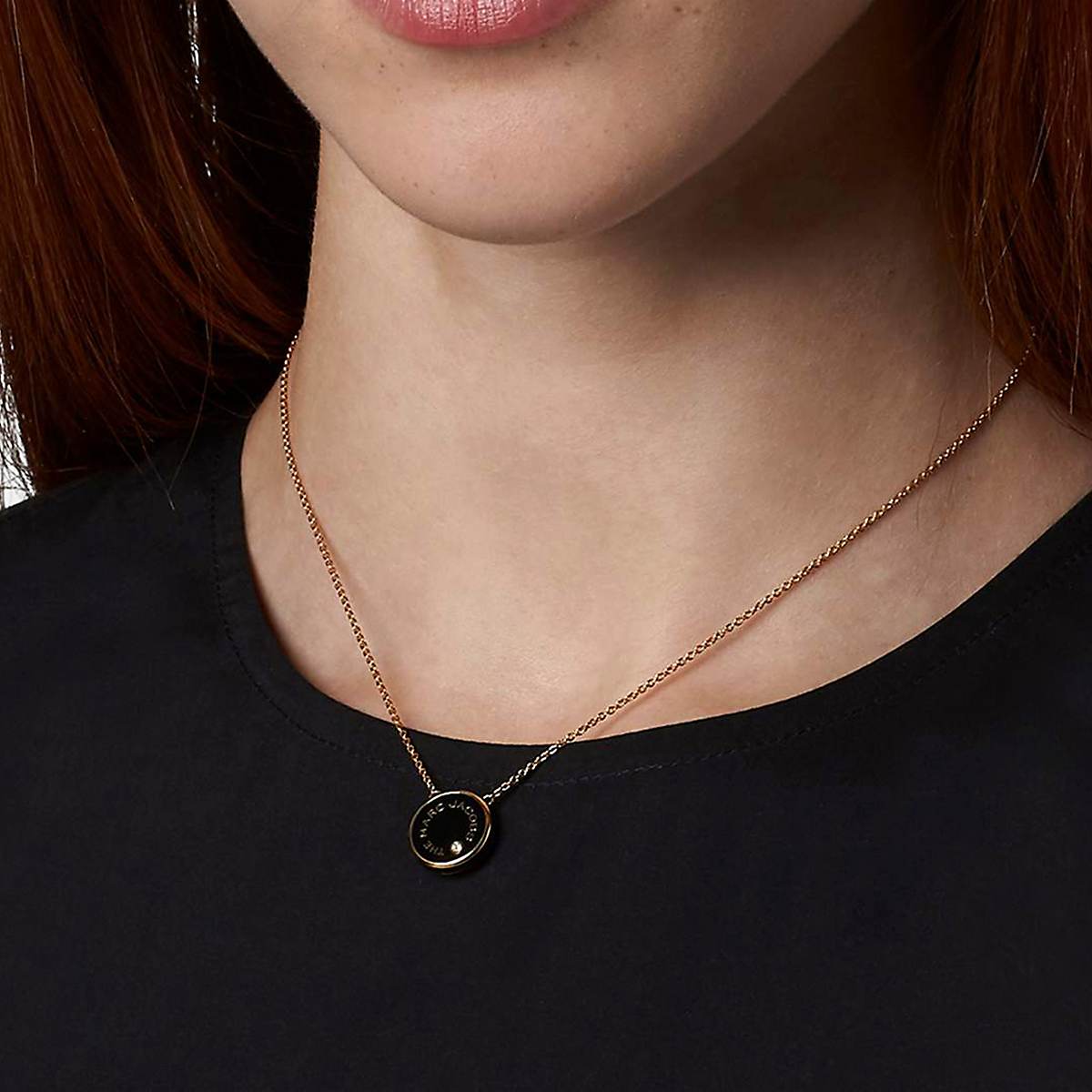 Marc Jacobs Medallion Pendant Halsband Dam Grädde Guld | ZCR-783150