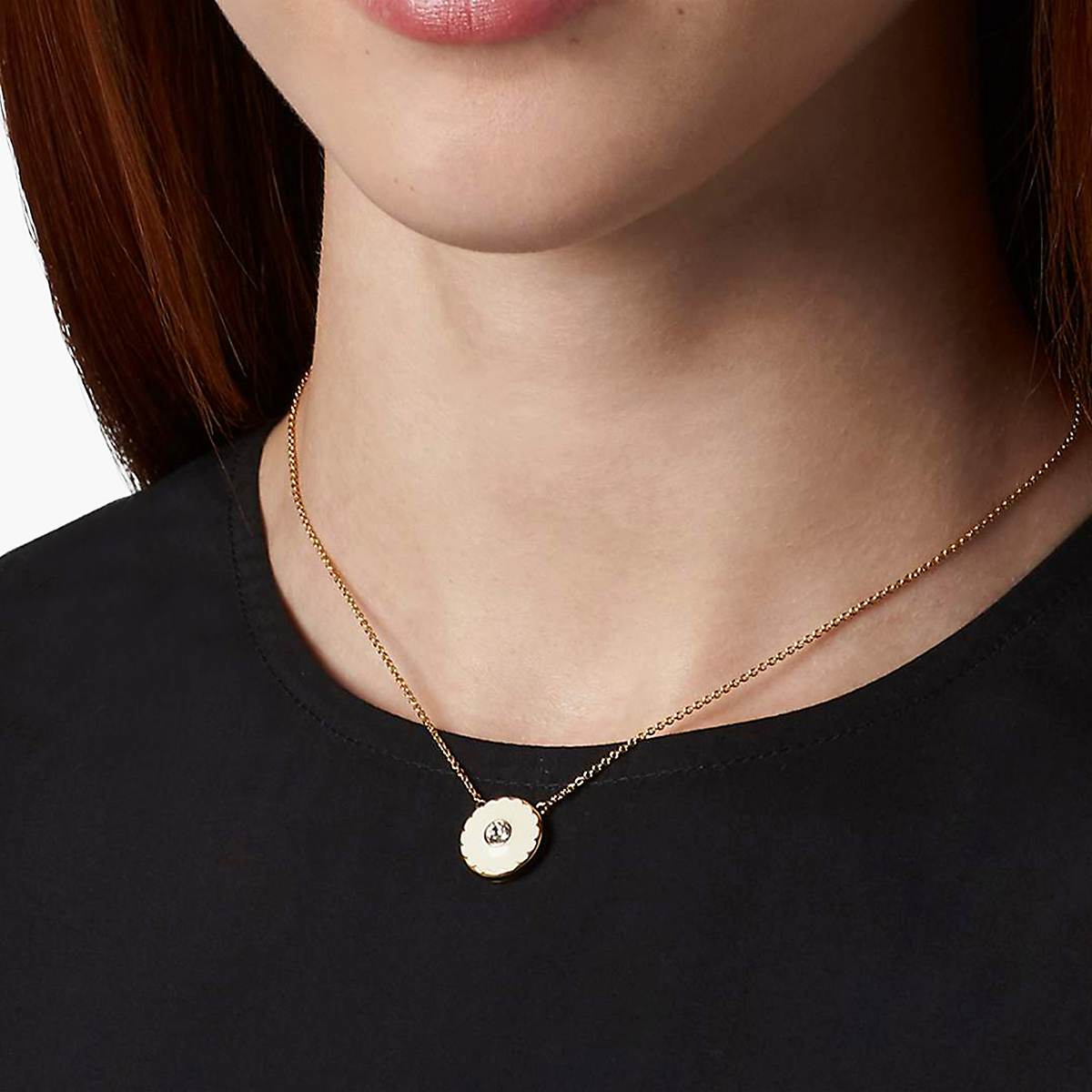 Marc Jacobs Medallion Pendant Halsband Dam Grädde Guld | ZCR-783150