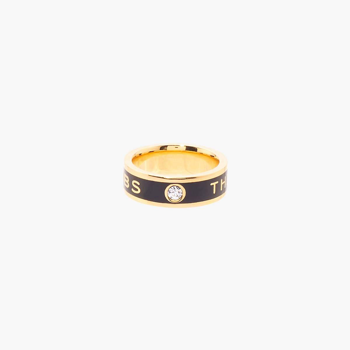 Marc Jacobs Medallion Ringar Dam Svarta Guld | KXT-578092