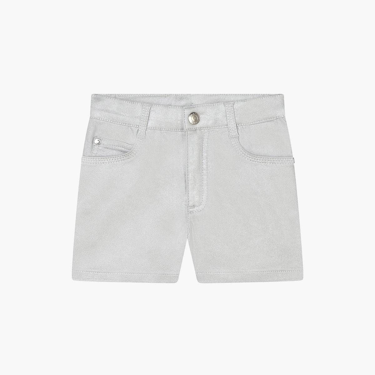 Marc Jacobs Metallic Denim Shorts Barn Silver | LEU-254301