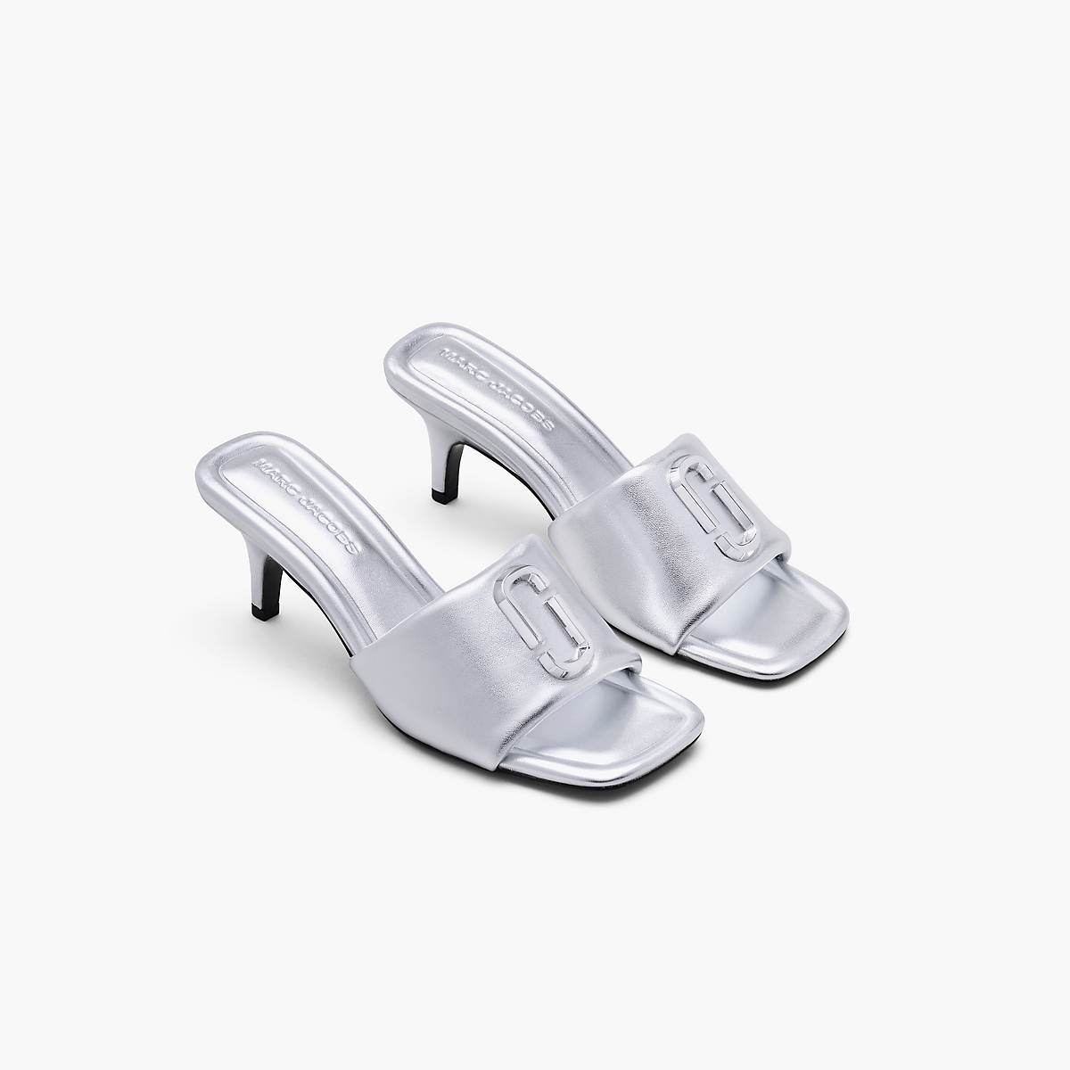 Marc Jacobs Metallic J Marc Heeled Sandaler Dam Silver | UJK-735821