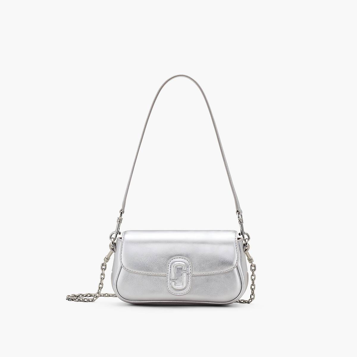 Marc Jacobs Metallic Leather Clover Axelväska Dam Silver | VDJ-215467