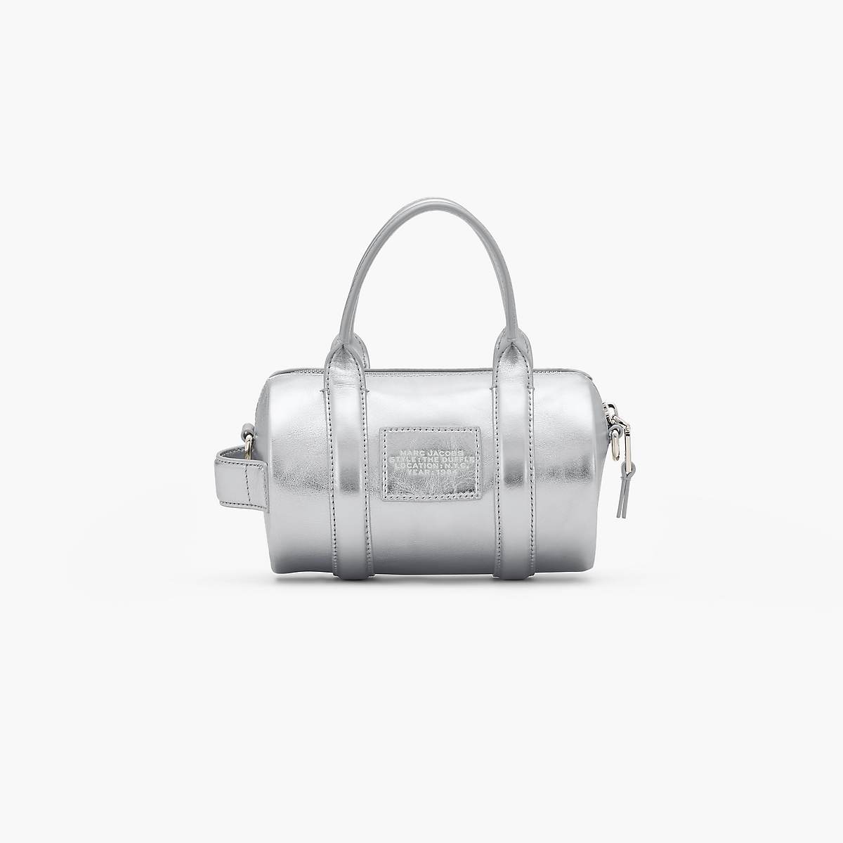 Marc Jacobs Metallic Leather Mini Duffle Crossbody Väska Dam Silver | RND-983521