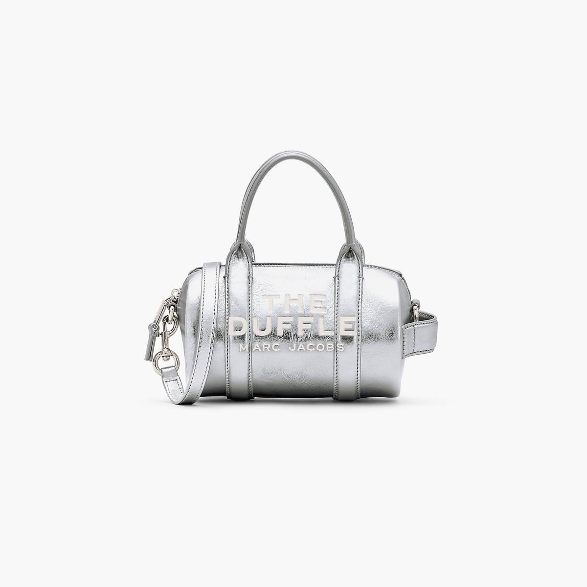 Marc Jacobs Metallic Leather Mini Duffle Crossbody Väska Dam Silver | RND-983521