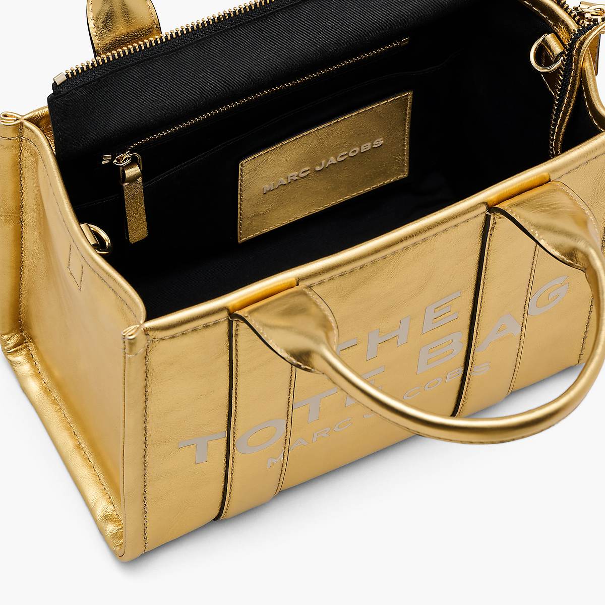 Marc Jacobs Metallic Leather Small Toteväska Dam Guld | VSP-358471