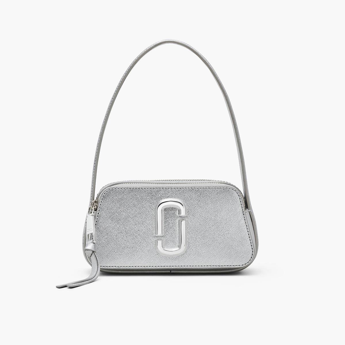 Marc Jacobs Metallic Slingshot Axelväska Dam Silver | ASV-159820