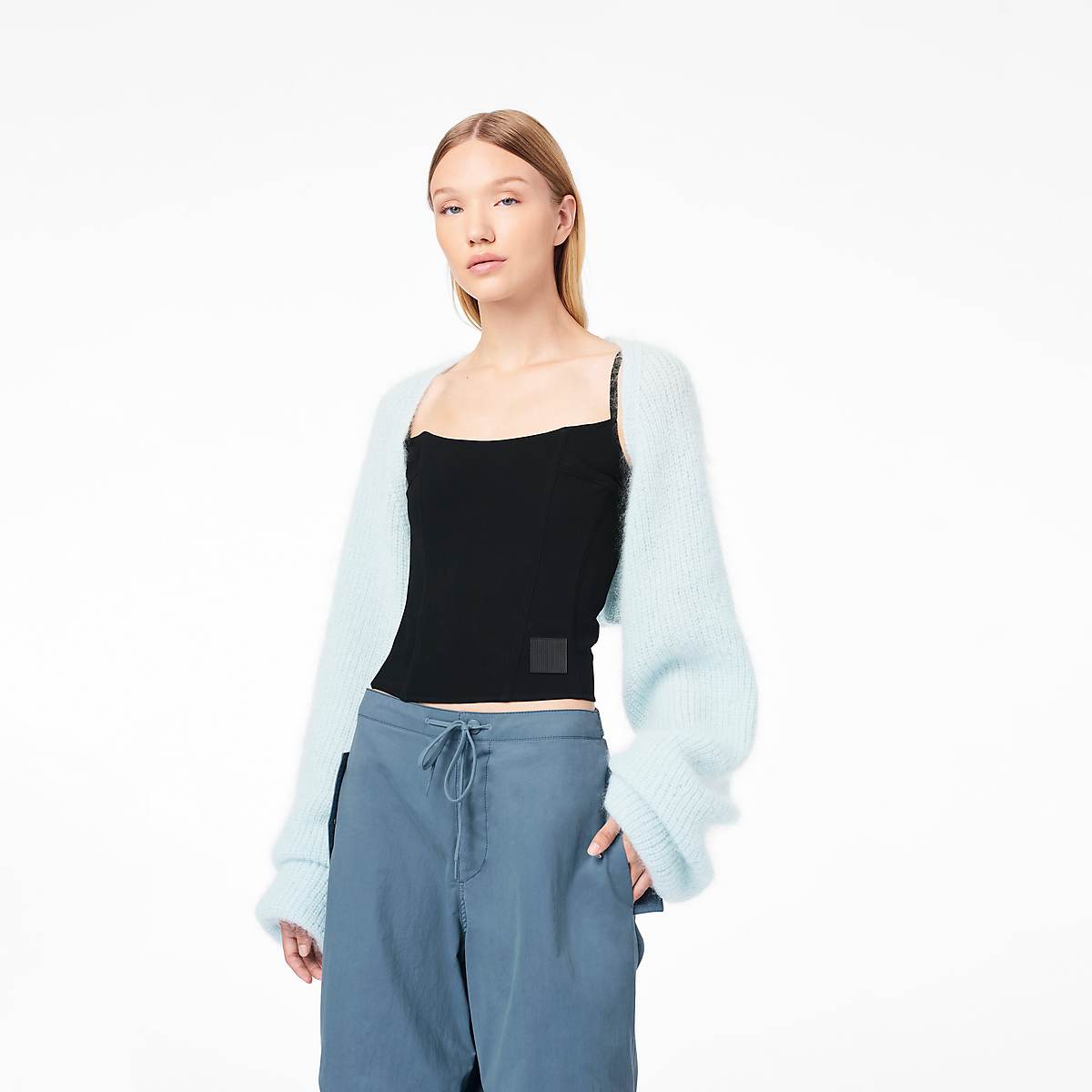 Marc Jacobs Mohair Bolero Kofta Dam Ljusblå | FYK-204671