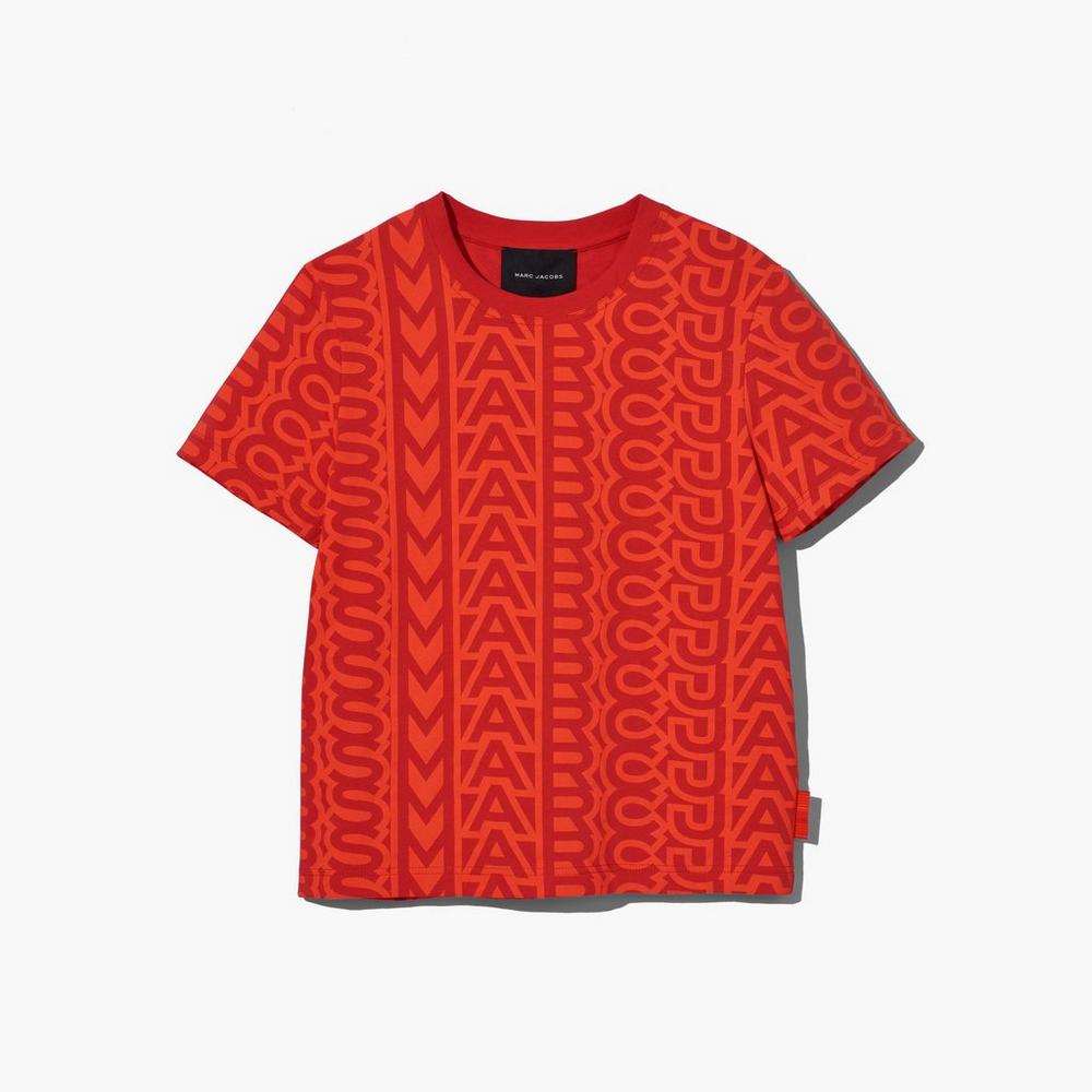 Marc Jacobs Monogram Baby Tee T-Shirt Dam Orange | PRG-380154