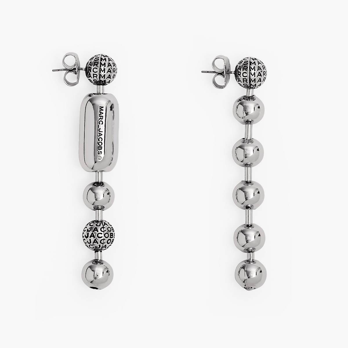 Marc Jacobs Monogram Ball Chain Örhängen Dam Ljussilver | MQB-169728