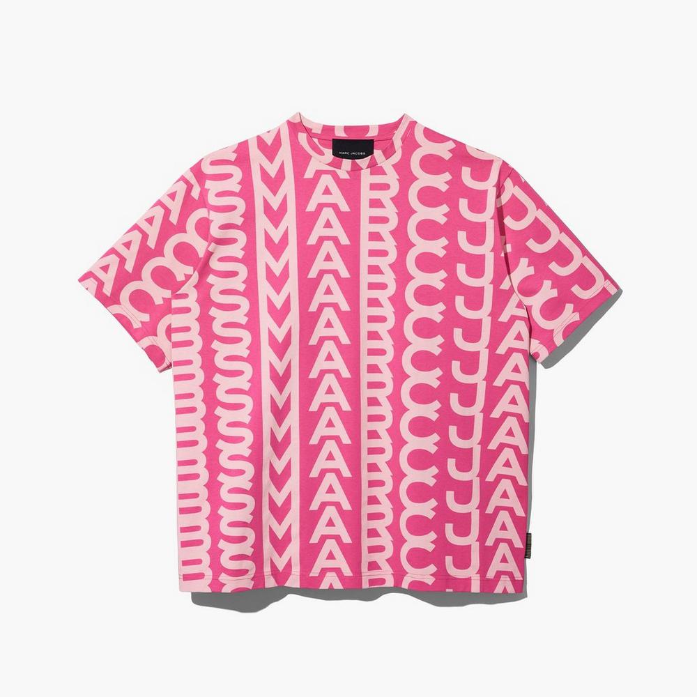 Marc Jacobs Monogram Big T-Shirt Dam Rosa | ICG-627198