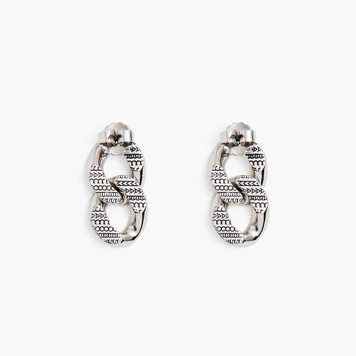 Marc Jacobs Monogram Chain Link Örhängen Dam Ljussilver | COY-625897