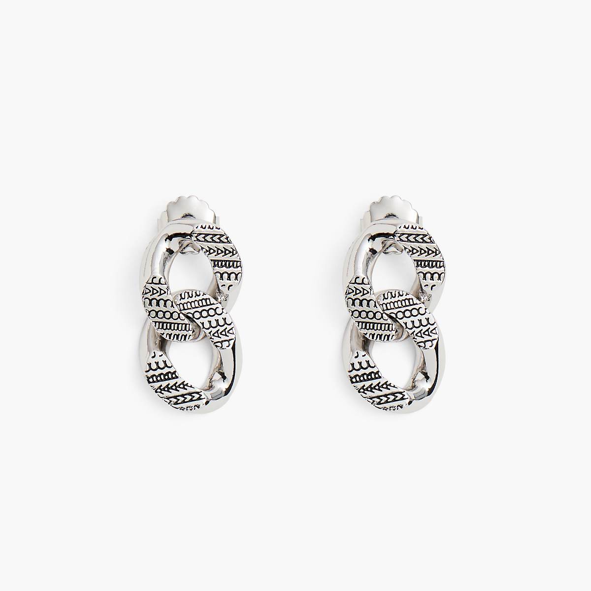 Marc Jacobs Monogram Chain Link Örhängen Dam Ljussilver | COY-625897