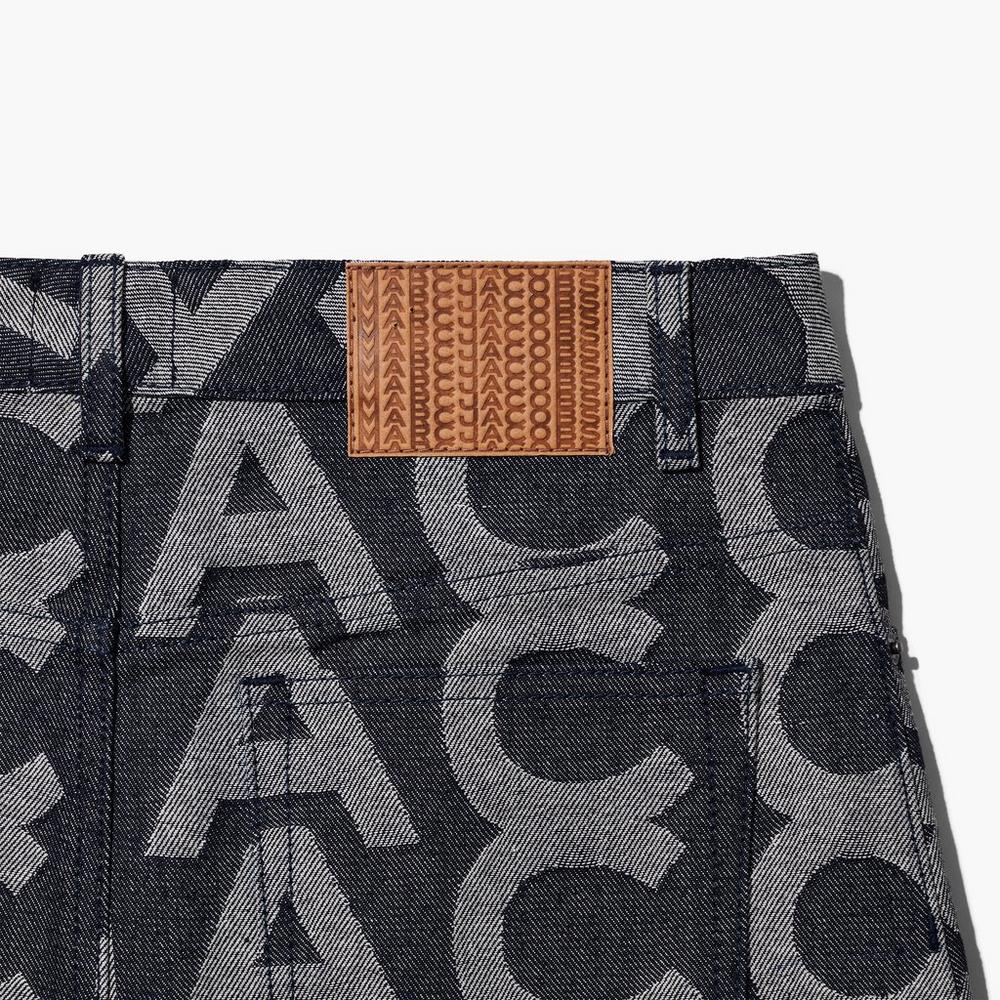 Marc Jacobs Monogram Denim Mini Kjolar Dam Blå | XEJ-142356